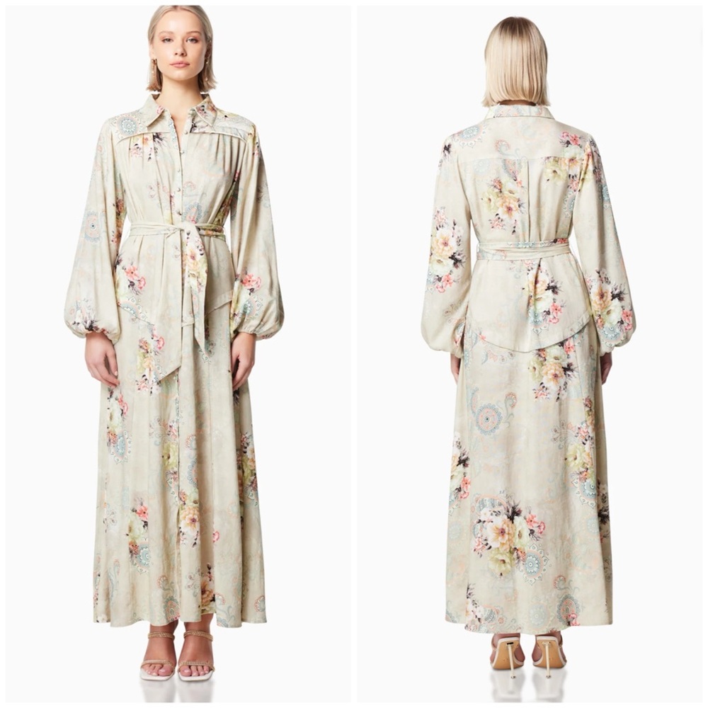 Elliatt Odessa floral linen blend maxi dress NWT